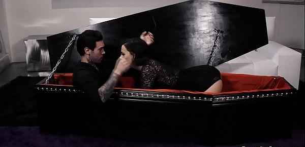  Whitney Wright  is a busty goth babe that loves fucking with her horny stepbro on her coffin bed.
